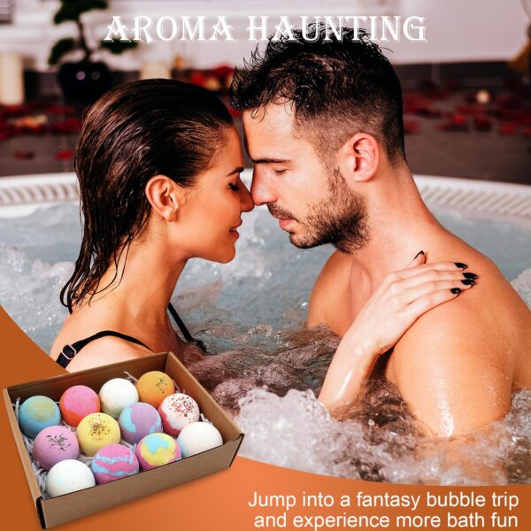 Bath Bombs Salt Balls,12 PCS Gift Set,Vanilla Menthol Rose Extract Essential Oils,Moisturizing Dry Skin,Fizzy Spa,Relaxing,Bubble Bath Bomb Gifts Idea for Men Women