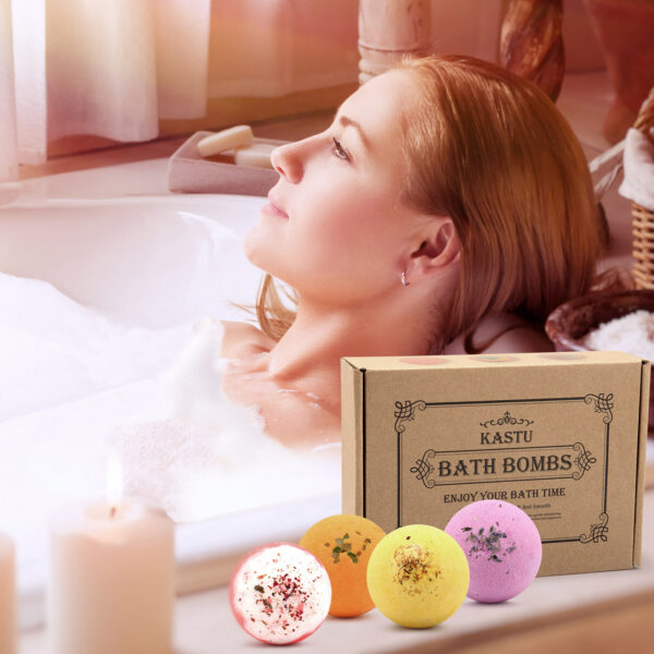 Bath Bombs Salt Balls,12 PCS Gift Set,Vanilla Menthol Rose Extract Essential Oils,Moisturizing Dry Skin,Fizzy Spa,Relaxing,Bubble Bath Bomb Gifts Idea for Men Women
